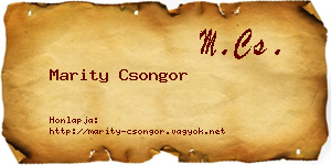 Marity Csongor névjegykártya