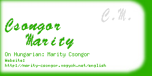 csongor marity business card